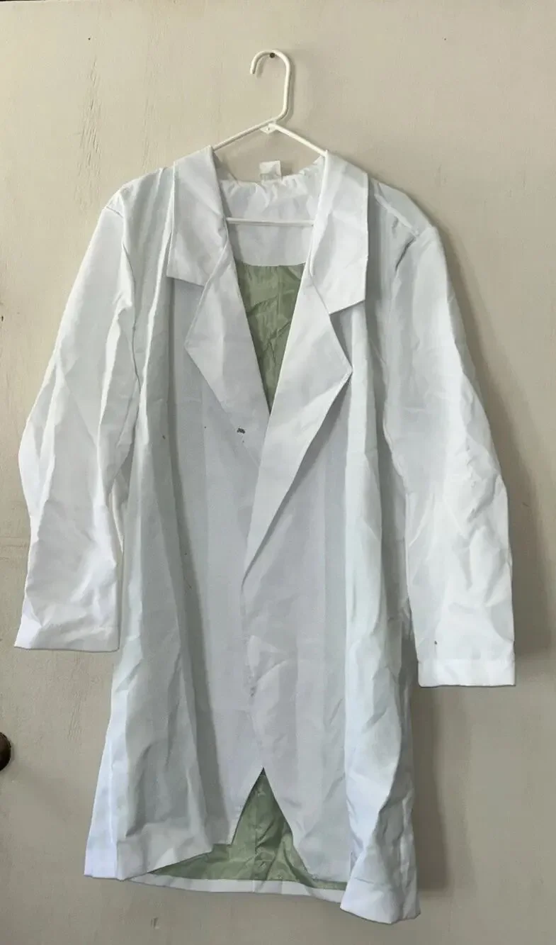 Rick and Morty Rick Sanchez costume Adult LG/XL Halloween Coat Wig Spirit Brand